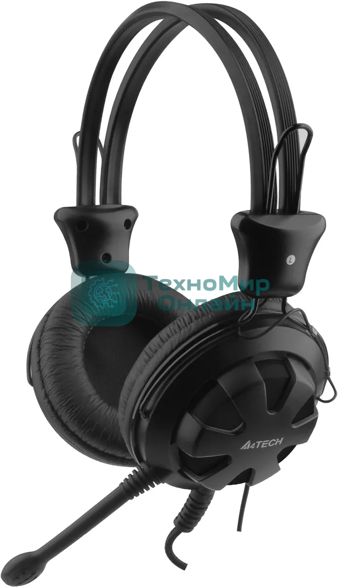 Гарнитура A4Tech HS-28 чёрный, проводная