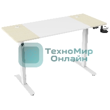 Стол компьютерный Cactus CS-EDL-WWD столешница МДФ дуб молочный каркас белый