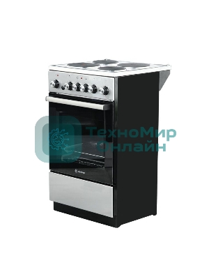 Плита электрическая De Luxe 5004.16э 010 серебристый, конфорок 4 шт, духовка 46 л, гриль, 50 см x 85 см x 50 см