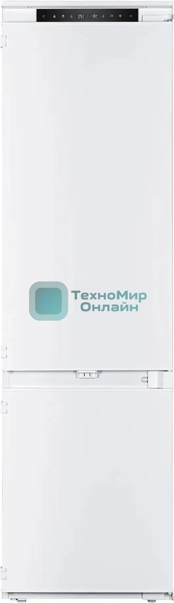 Встраиваемый холодильник Zigmund & Shtain BR 19 X белый двухкамерный 209/64 л морозилка снизу, No Frost