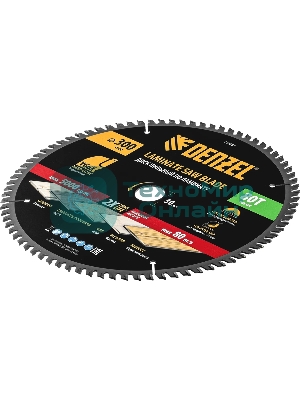 Пильный диск по ламинату Denzel ф300 х 30 мм, 80 зубьев