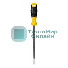 Отвертка шлицевая Deli DL6382001 8х200мм CR-V, Двухкомпонентная ручка. Хромированная