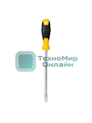 Отвертка шлицевая Deli DL6382001 8х200мм CR-V, Двухкомпонентная ручка. Хромированная