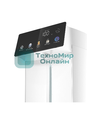 Термопот BQ TP5001 White. Мощность 1600 Вт/Объем 5 л/Сенсорный LED-дисплей/Поддержание температуры/Функция дехлорирования/Регулировка темперы от 40 до 90 'C/Система защиты: от перегрева, от включения без воды, блокировка подачи воды/Внутренняя колба из нержавеющей стали AISI 304/Съемная крышка/Ручка для переноски/Электрическая помпа/Длина шнура 0.85 м