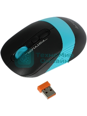 Мышь беспроводная A4Tech Fstyler FG10 черный/синий, 2000 dpi, радиоканал, USB, кнопки - 4