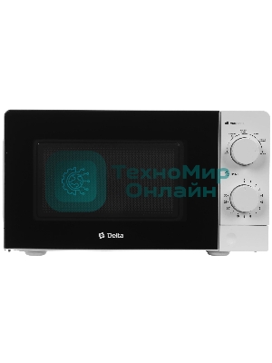 Микроволновая печь Delta DL-87L20 белый, 20 л, 700 Вт, переключатели - поворотный механизм