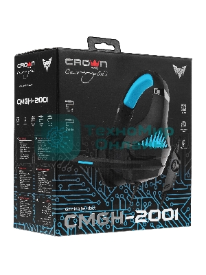 Гарнитура Crown CMGH-2001 чёрный, проводная