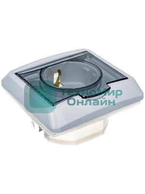 Розетка 1-м СП Этюд защ. шторки с заземл. IP44 белый SchE PC16-044B