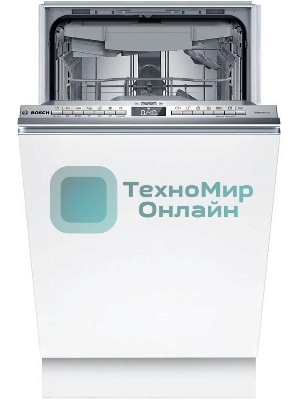 Встраиваемая посудомоечная машина Bosch SPV4EMX10E, серебристый, 44.8 см, 10 компл., 44 дБ, класс C