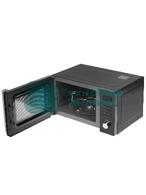 Микроволновая печь Hyundai HYM-M2062 черный, 23 л, 800 Вт, переключатели - кнопки, поворотный механизм