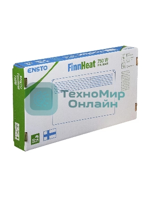 Конвектор электрический Ensto FinnHeat EPHBM07PR белый, 750 Вт, 12 м2, термостат
