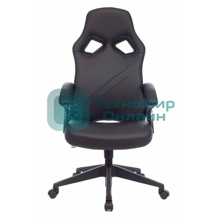 Кресло Zombie DRIVER черный, экокожа, 120 кг, механизм качания