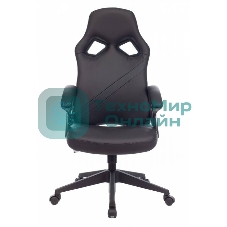 Кресло Zombie DRIVER черный, экокожа, 120 кг, механизм качания