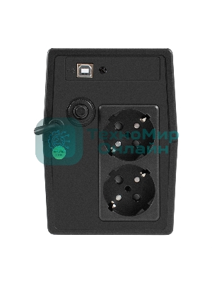 Источник бесперебойного питания ExeGate Smart LB-850.LCD.AVR.2SH.USB (850VA/510W, LCD, AVR, 2*Schuko, USB, батарея 12V 9Ah, черный)