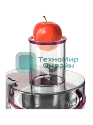 Соковыжималка Bosch MES25C0 белый/бордовый, центробежная, 700 Вт, 1250 мл, механическое