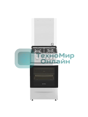 Плита газовая Darina 1D1 GM 241 008 W белый/черный, конфорок 4 шт, духовка 50 л, 50 см x 85 см x 60 см