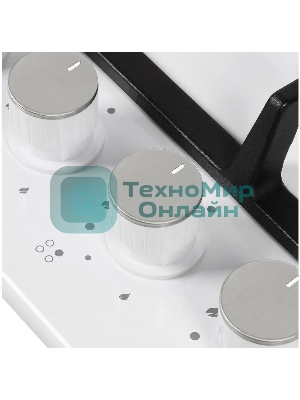 Газовая варочная панель Maunfeld EGHE.64.43CW/G, 4 конфорки, эмалированная сталь, белый