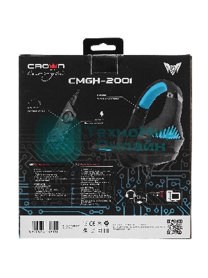 Гарнитура Crown CMGH-2001 чёрный, проводная