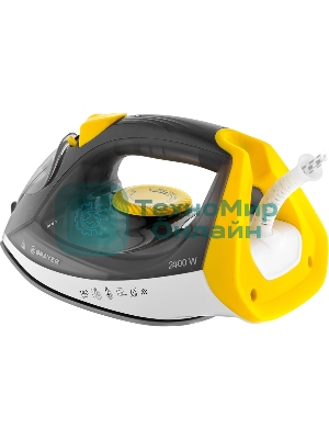 Утюг BRAYER BR4003GY серый/желтый/черный, 2400 Вт, 25 г/мин, 140 г/мин, 330 мл