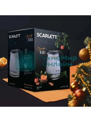 Чайник электрический Scarlett SC-EK27G36 1.8л. 1800Вт черный (корпус: стекло)