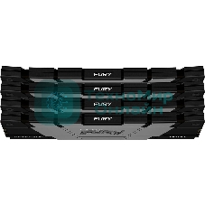 Оперативная память Kingston Fury Renegade, 64Gb (4x16GB), DDR4, 3600MHz, CL16, DIMM, с радиаторами, серый/черный