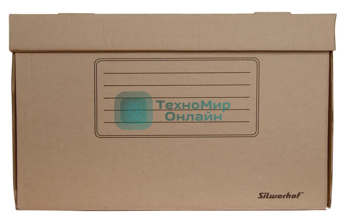 Короб архивный откидная крышка Silwerhof ОК-18 микрогофрокартон 480x325x295мм коричневый