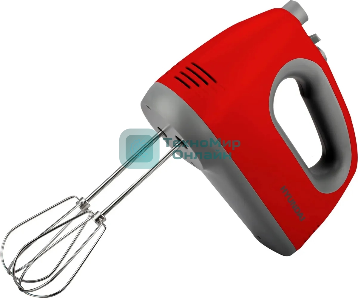 Миксер ручной Hyundai HYM-H4511 500 Вт, красный/серый