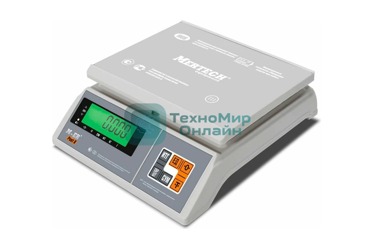 Весы фасовочные Mertech M-ER 326AFU-15.1 LCD (3060) белый, до 15 кг