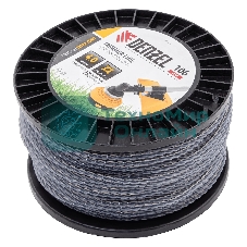 Леска для триммера Denzel двухкомпонентная витой квадрат, 4,0мм х 106м, на DIN катушке EXTRA CORD