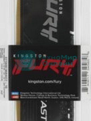Оперативная память Kingston Fury Beast, DDR5, 16GB (1x16GB), 6000 MHz, CL36, с радиатором, чёрный