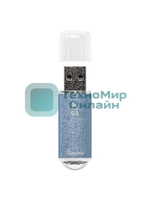 Флешка USB Smartbuy V-Cut Blue (SB8GBVC-B), 8Gb, USB 2.0, R/W 15/5, синий