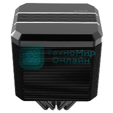 Кулер для процессора Alseye M90 черный, 92 мм, алюминий/медь, 2400 об/мин, 28 дБ, 4 pin, 180 Вт, 135 мм