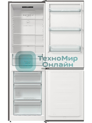 Холодильник Gorenje NRKE62XL серебристый металлик двухкамерный 203/99л морозилка снизу, No Frost
