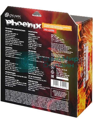 Гарнитура проводная с микрофоном Oklick Phoenix HS-L320G черный/красный 1.9м мониторы оголовье (NO-3000)