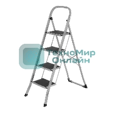 Стремянка стальная Сибртех, 4 широкие ступени 20х30 см с полимерным покрытием