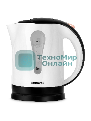 Чайник электрический Maxwell MW-1079 W, 2200 Вт, 1.7 л, белый/черный