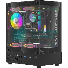 Компьютерный корпус AeroCool/Formula Crystal Z1CM черный без БП mATX 5x120мм 1xUSB3.0 audio bott PSU