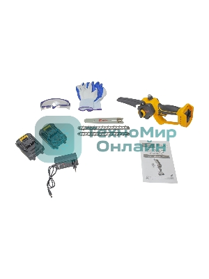 Мини-пила цепная аккумуляторная EDON ANS-21/6BL желтый/черный 25165