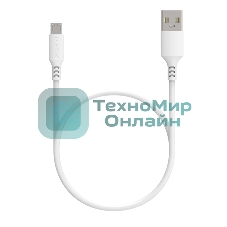 Кабель Maxvi MC-A01 plus white USB-A - microUSB, 2A ток макс. нагрузки 2А, макс. напряжение 5V; стандарт USB 2.0; длина 1.2м, материал PVC, белый