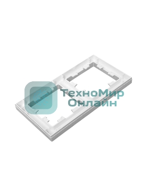 Рамка 2-местная Эпика EKF UP1-FPA-02 алюминий, пластик