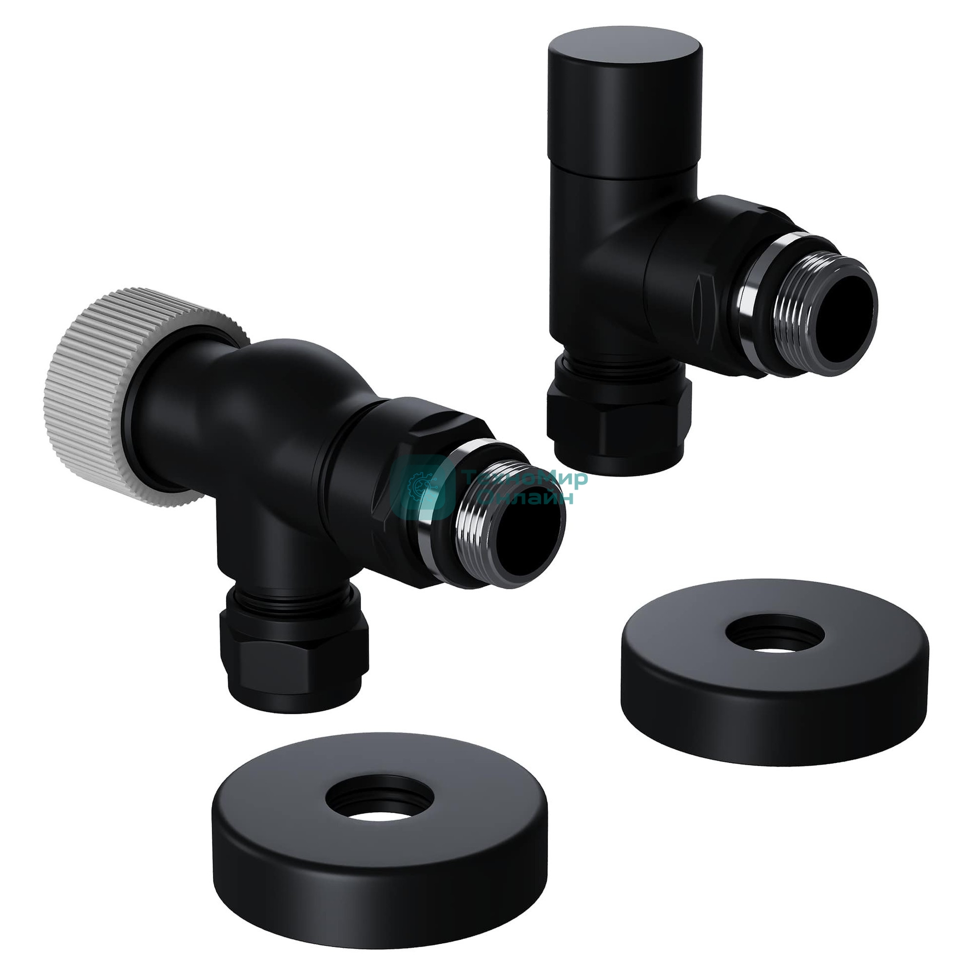 Набор термостатический осевой Royal Thermo Design Pro 15мм М30х1,5 черный