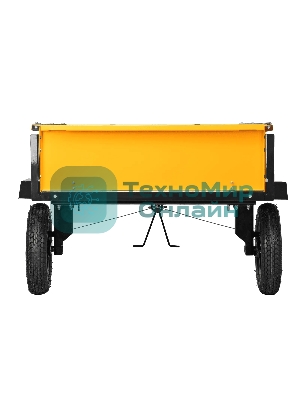 Прицеп для мотоблока Denzel TT-500, оцинк., груз. 500 кг, рег. сцепка, колеса 4.00-10, в упаковке