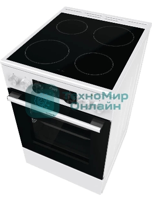 Плита электрическая Gorenje GEC5C42WG белый, конфорок 4 электрических, духовка 70 л, 50 см x 85 см x 59.4 см (без крышки)