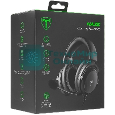 Гарнитура игровая T-LINE Haze, провод 2м, черный (64760)