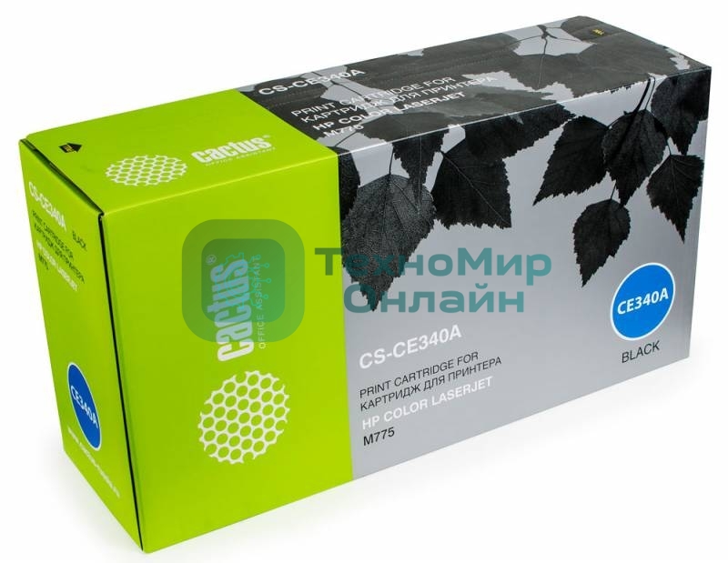 Картридж лазерный Cactus CS-CE340A черный (13500 стр.) для HP Color LaserJet M775