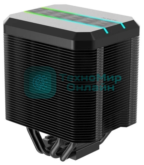 Кулер для процессора Alseye M90 черный, 92 мм, алюминий/медь, 2400 об/мин, 28 дБ, 4 pin, 180 Вт, 135 мм