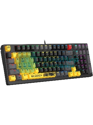 Клавиатура A4Tech Bloody S98 Sports Lime BLMS Plus проводная USB желтый/серый