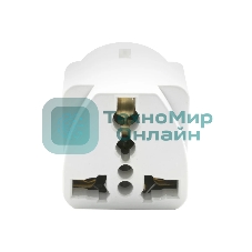 Адаптер сетевой универсальный OXION 220В, 16А, пластик PC, медь, OX-SKTADP220PBAG