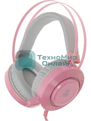 Гарнитура Bloody G521 розовый, проводная