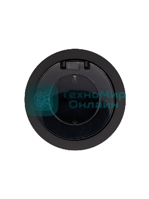 Розетка 1-м СП OSEN с заземл. с крышкой ПБТ механизм черный бархат LEZARD 743-4288-123B